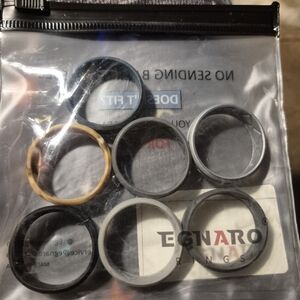 Egnaro Silicone Rings Set - 7 In 7 Colors Sixe 15 I Believe